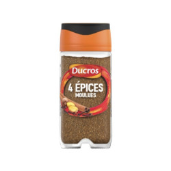DUCROS - Quatre épices moulues - Mélange d'épices - flacon de 42 g