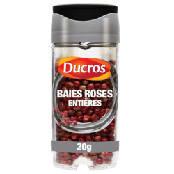 LOT DE 4 - DUCROS - Baies roses entières - Epices - flacon de 20 g