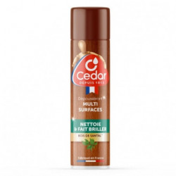 LOT DE 4 - O CEDAR - Nettoyant Ménager Dépoussiérant Tous Types De Bois - bombe de 300 ml